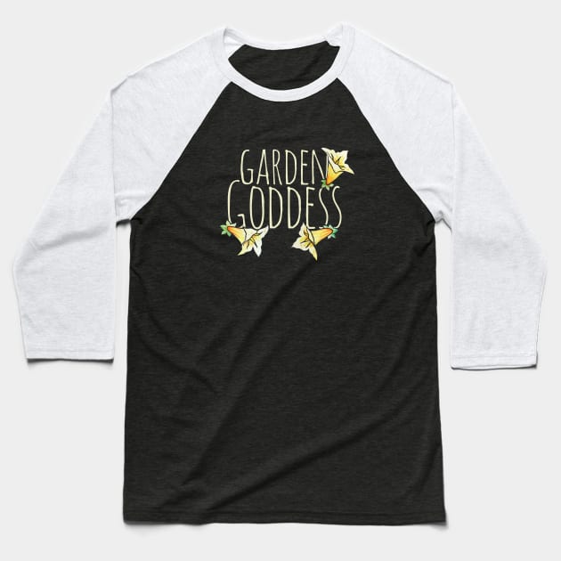 Garden Goddess Baseball T-Shirt by bubbsnugg